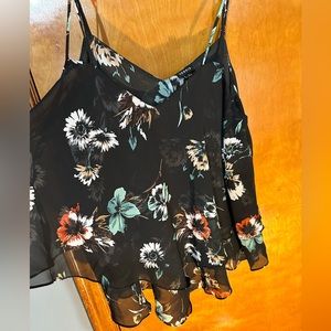 Torrid size 2 black flowered cami